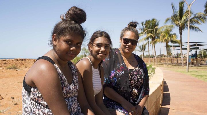 Aboriginal Young People And Mum Port Hedland