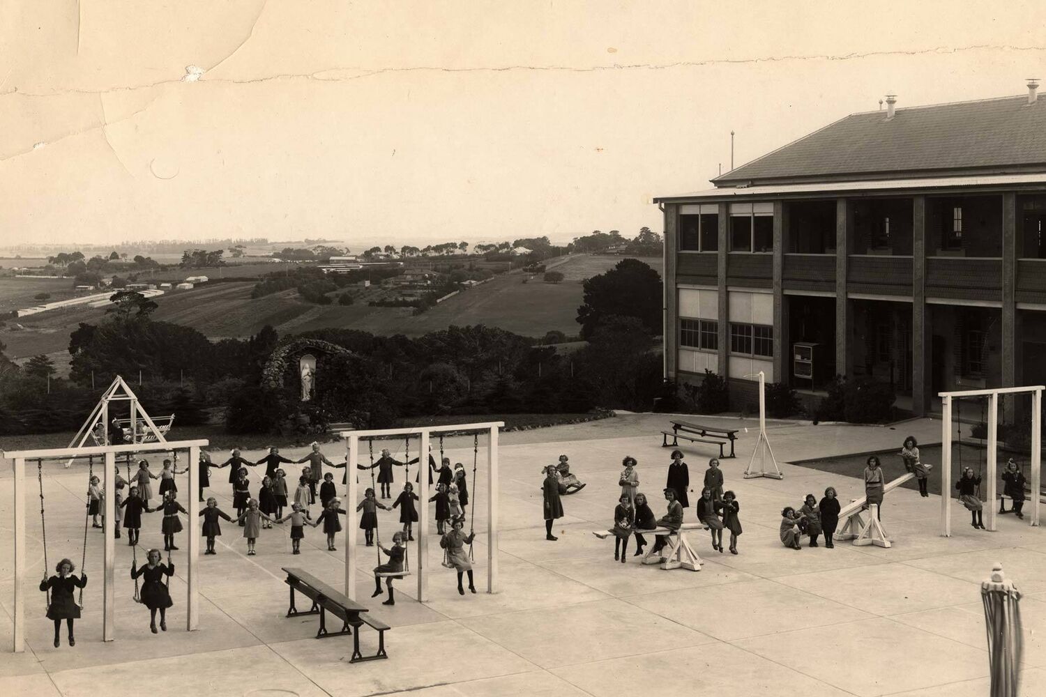 St Catherines Girls Orphanage In Highton Geelong 1930s Playground