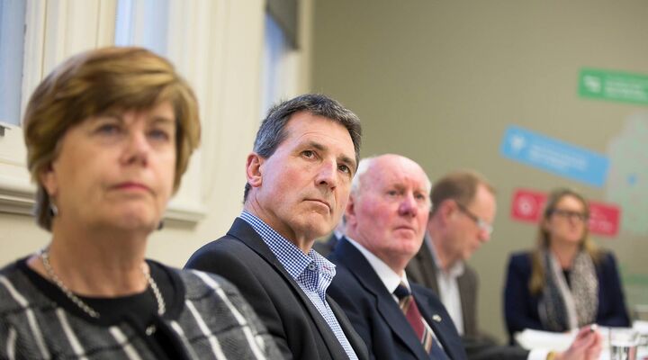 Graham Boal Sitting Amongst MacKillop Board Members