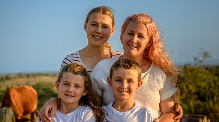 Foster carer kat and family