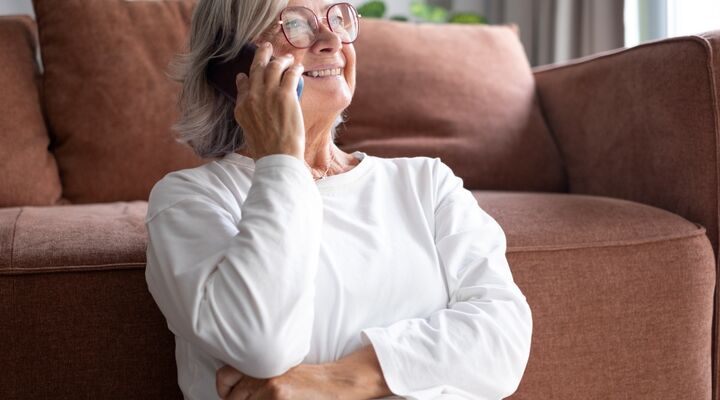 Senior woman talking on phone