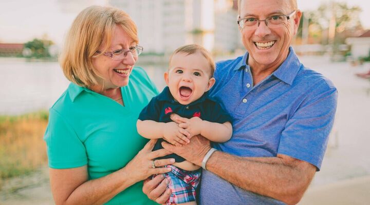 Grandparents with baby