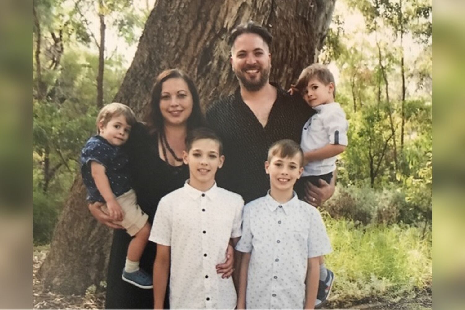 Renee And Mike With Their Family Of Boys