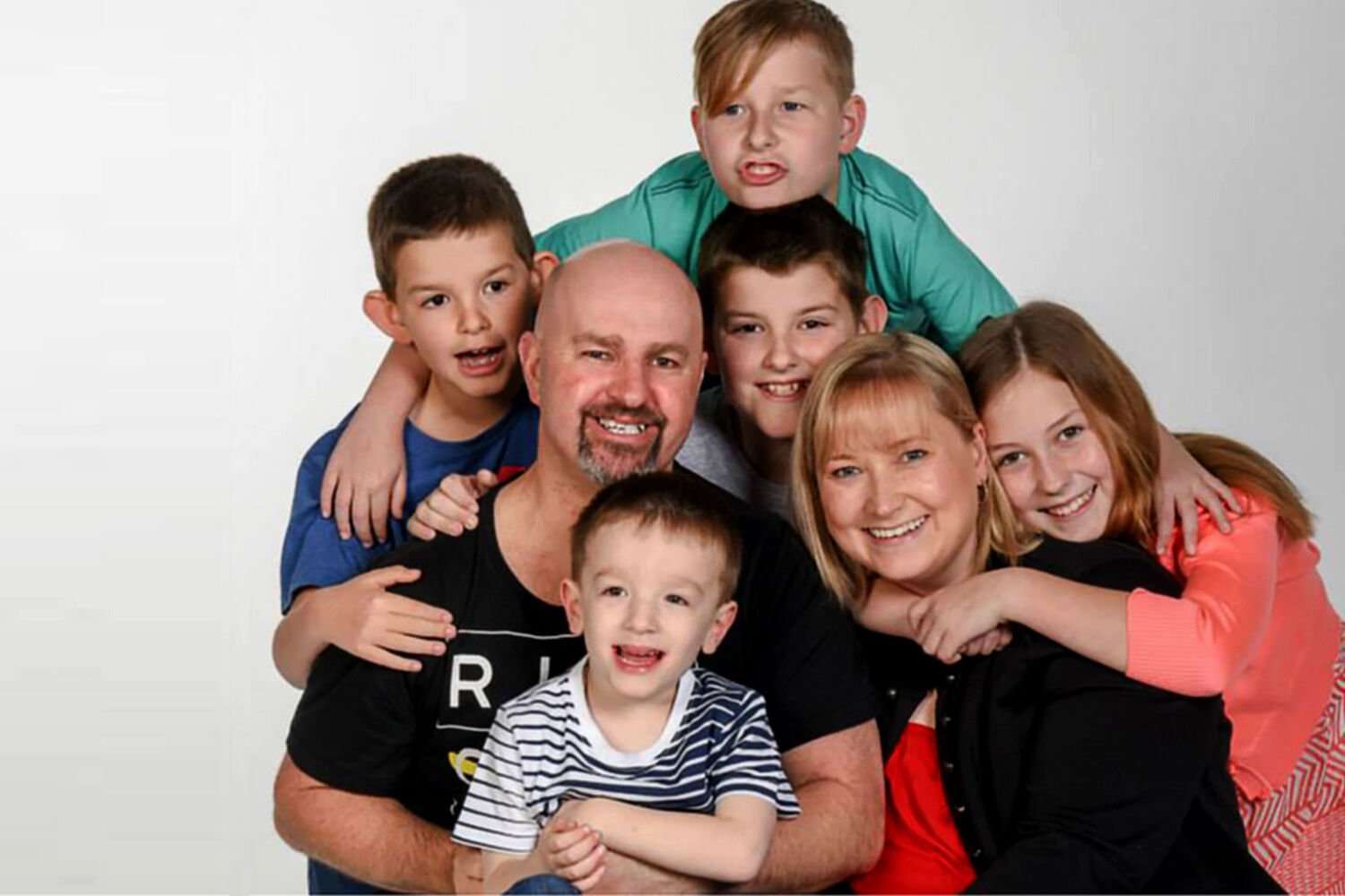 Foster Carers Sue And Lee With Their Children