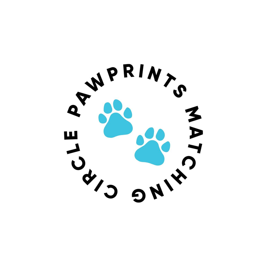 Paw Prints Logo Circle